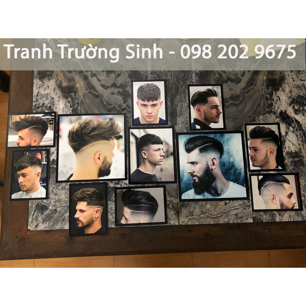 BỘ 11 TRANH SALON TÓC NAM