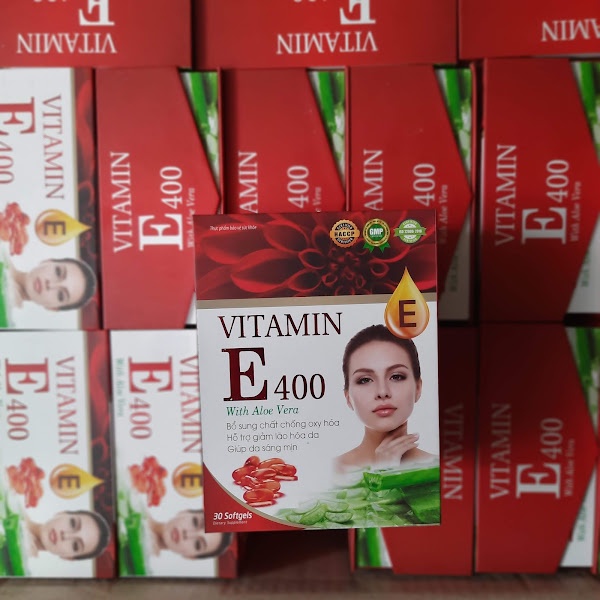 Vitamin E400 Tinh dầu thông đỏ - Hoa anh thảo - Hộp 30 viên cao cấp
