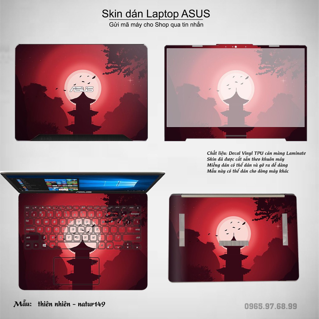 Skin dán Laptop Asus in hình thiên nhiên nhiều mẫu 6 (inbox mã máy cho Shop)