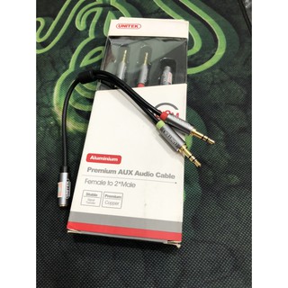 Dây chuyển lỗ 3.5 ly sang 2 jack tai nghe-micro UNITEK YC957ABK