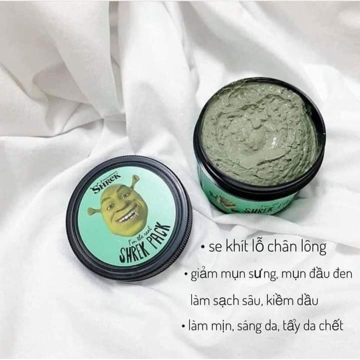 Mặt nạ đất sét quỷ /Mặt nạ tươi đất sét chiết xuất bạc hà I'm The Real Shrek Pack của Olive Young 110g