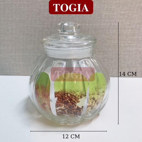 Hộp Thủy Tinh - Lọ Thủy Tinh Bí Ngô Đựng Gia Vị - Cốc Giữ Nhiệt Iced Inox 304 TOGIA