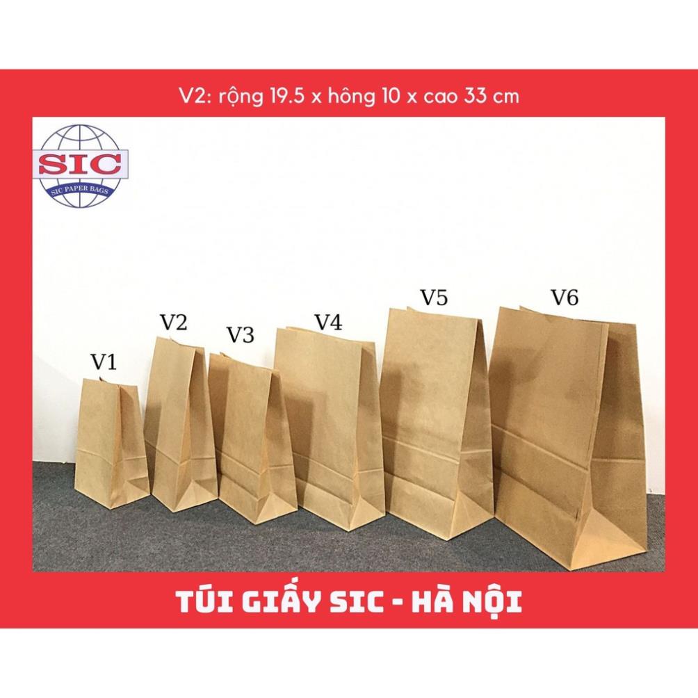 ⚡𝐅𝐑𝐄𝐄𝐒𝐇𝐈𝐏⚡ TÚI GIẤY XI MĂNG - KRAFT NHẬT BẢN ĐỰNG ĐỒ ĂN, QUÀ TẶNG, QUẦN ÁO... ĐỦ KÍCH THƯỚC KHÔNG QUAI   (ẢNH TH