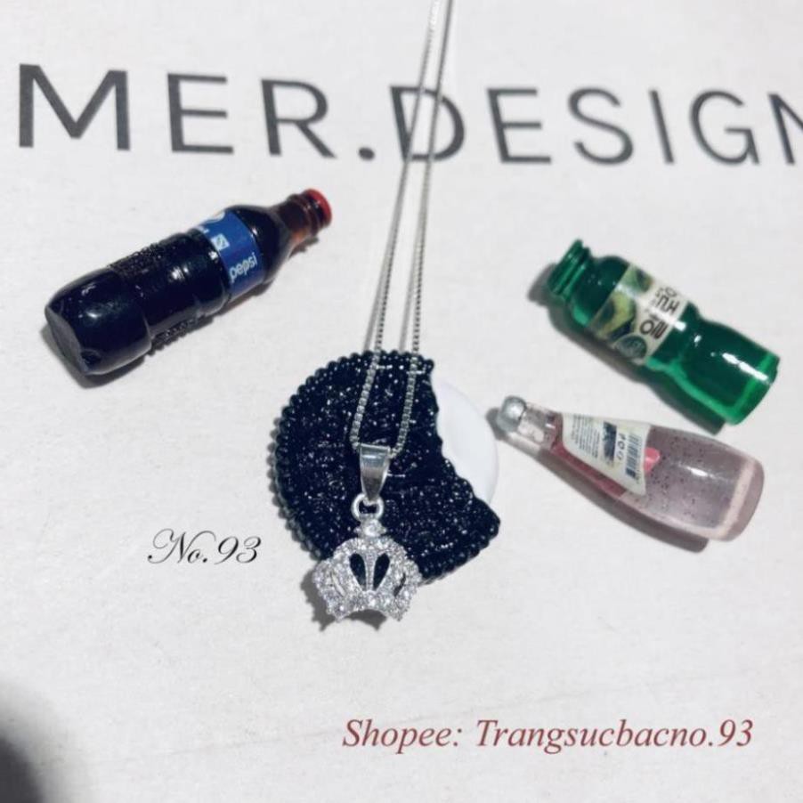 (BẠC CHUẨN)  DÂY CHUYỀN BẠC Ý 925 CHO NỮ MẶT VƯƠNG MIỆN PHỤ KIỆN TRANG SỨC CAO CẤP NO.93 VÒNG CỔ NỮ ĐẸP
