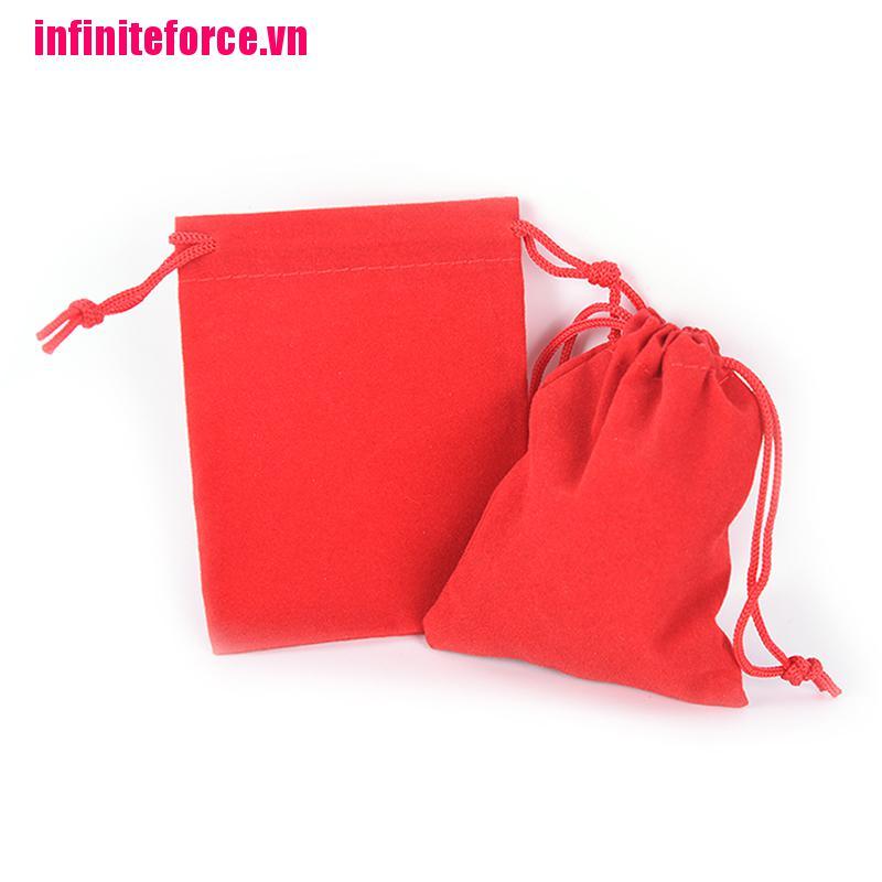 Bộ 10 Túi Nhung Dây Rút Kích Thước 7x9cm Dành Cho Tiệc Cưới