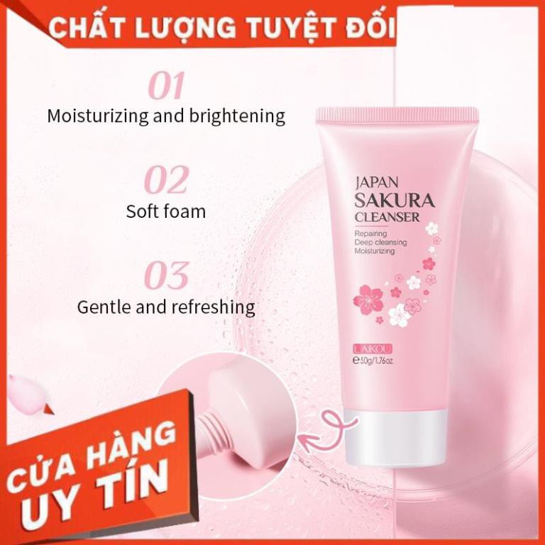 [FreeshipMax] Sữa Rửa Mặt Laikou Nhật Bản 50g + Cọ Rửa Mặt Hình Bạch Tuộc Chất Lượng Cao