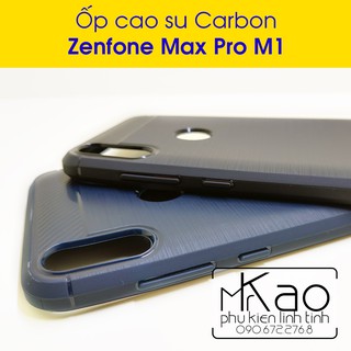 Zenfone Max Pro M1 - Ốp cao su Carbon