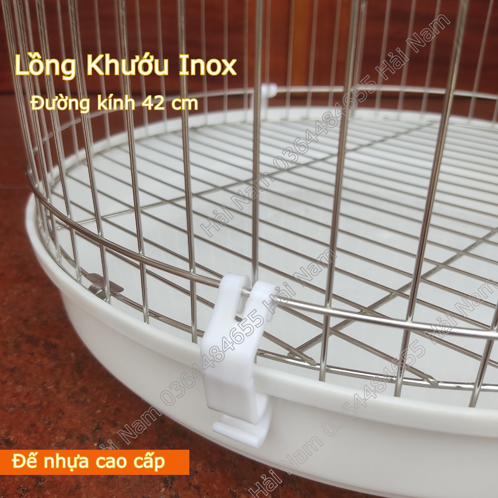 Lồng nuôi Khướu Inox cao cấp - Loại lồng to - Mã T42