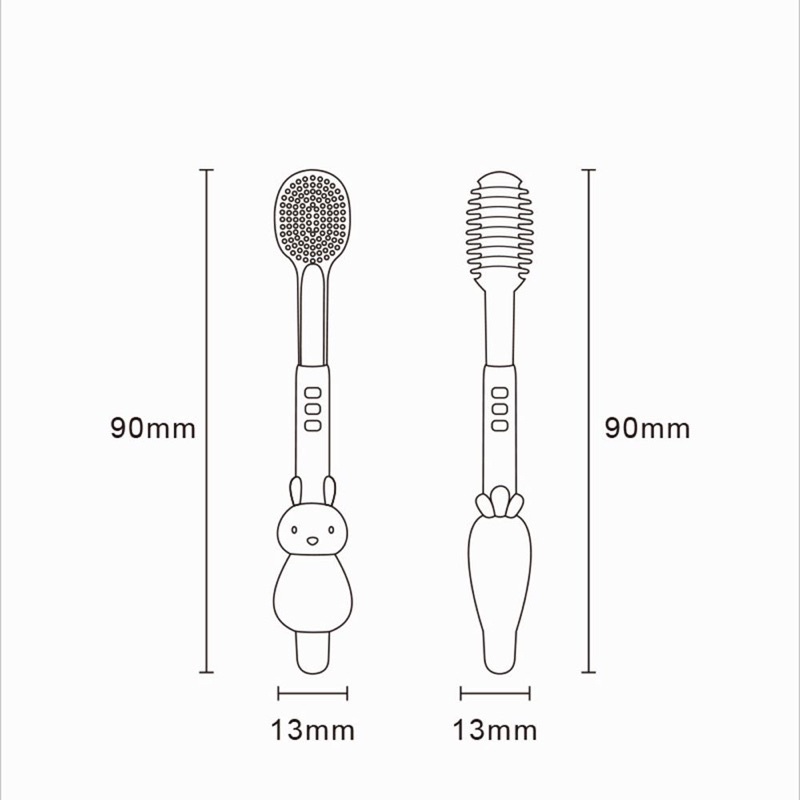 Set rơ lưỡi cho bé và bàn chải đánh răng cho bé sơ sinh 0 - 24 tháng được làm từ silicon