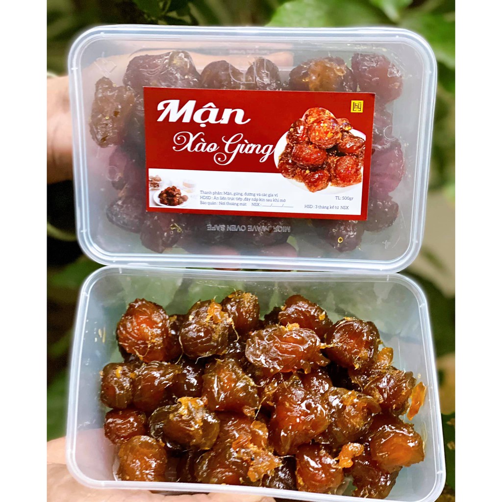 Ô mai mận xào gừng handmade ngon 60k/hộp 500g