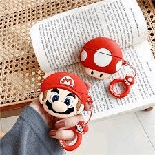 Case Vỏ Bọc airpods 2/airpod 1/CẤC DÒNG I Hình Thú Đựng Hộp Sạc Tai Nghe Bằng Silicon Dẻo Đẹp mã MARIO A2