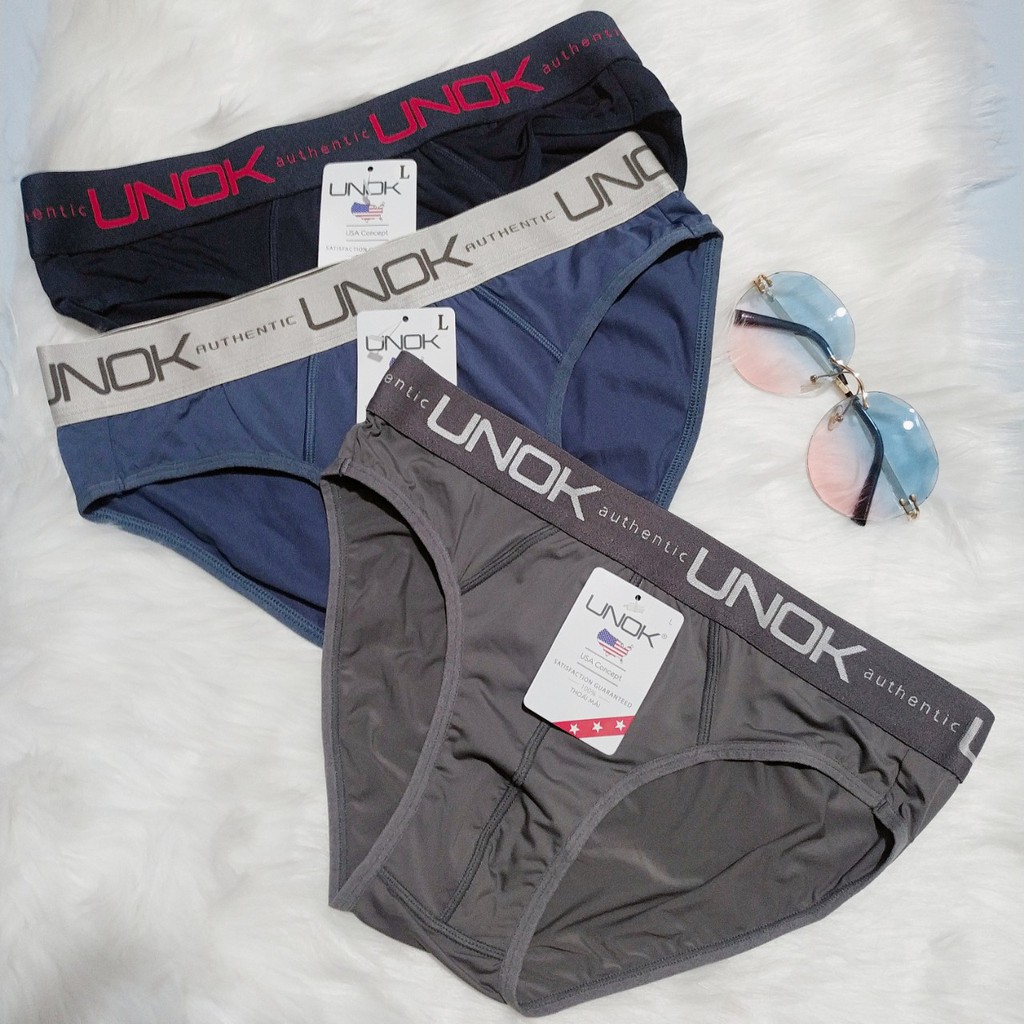 Combo 5 quần lót nam tam giác cao cấp thun lạnh Unok10 chính hãng lưng to bền đẹp, thoáng mát, thấm hút mồ hôi, co giãn