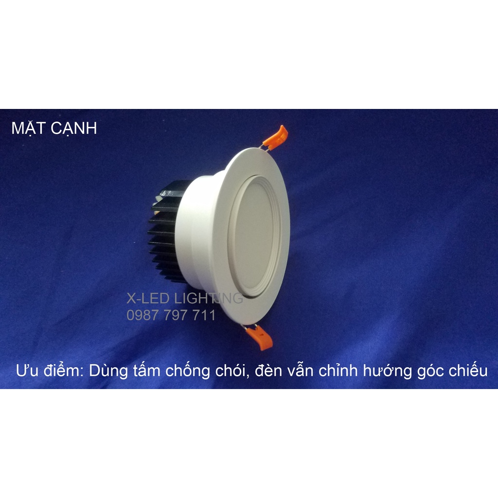 Đèn âm trần CHỐNG CHÓI, spotlight, tiêu điểm - 9w - D90