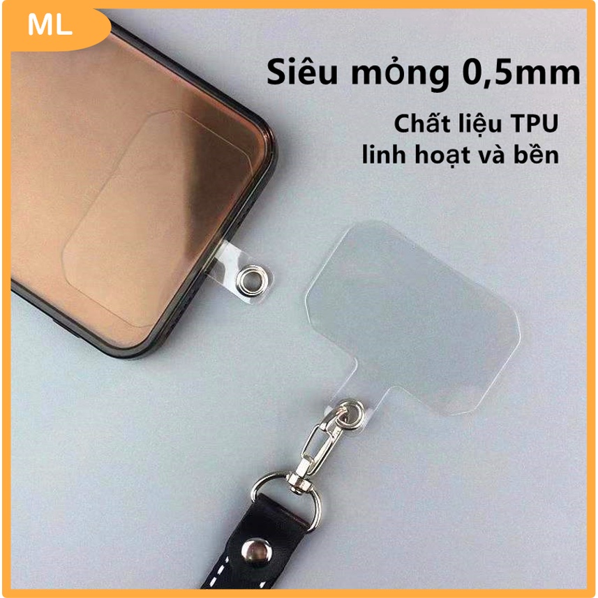 Miếng Dán Cố Định Điện Thoại Di Động Bằng TPU Trong Suốt Siêu Nhẹ Màu Trắng Đen