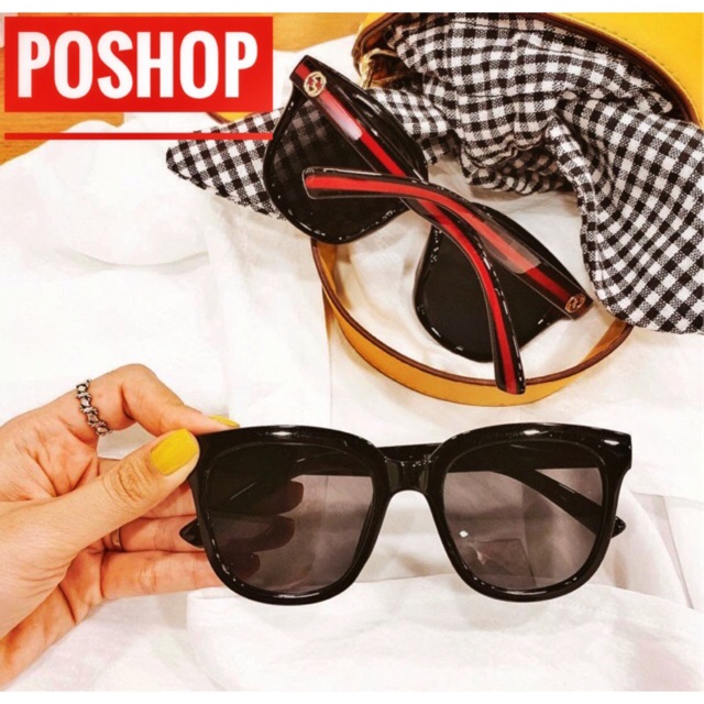 ❌POSHOP❌MẮT KÍNH NỮ ĐEN TRÒN GỌNG SỌC ĐỎ GC THỜI TRANG SÀNH ĐIỆU HOT TREND HOT TREND | WebRaoVat - webraovat.net.vn