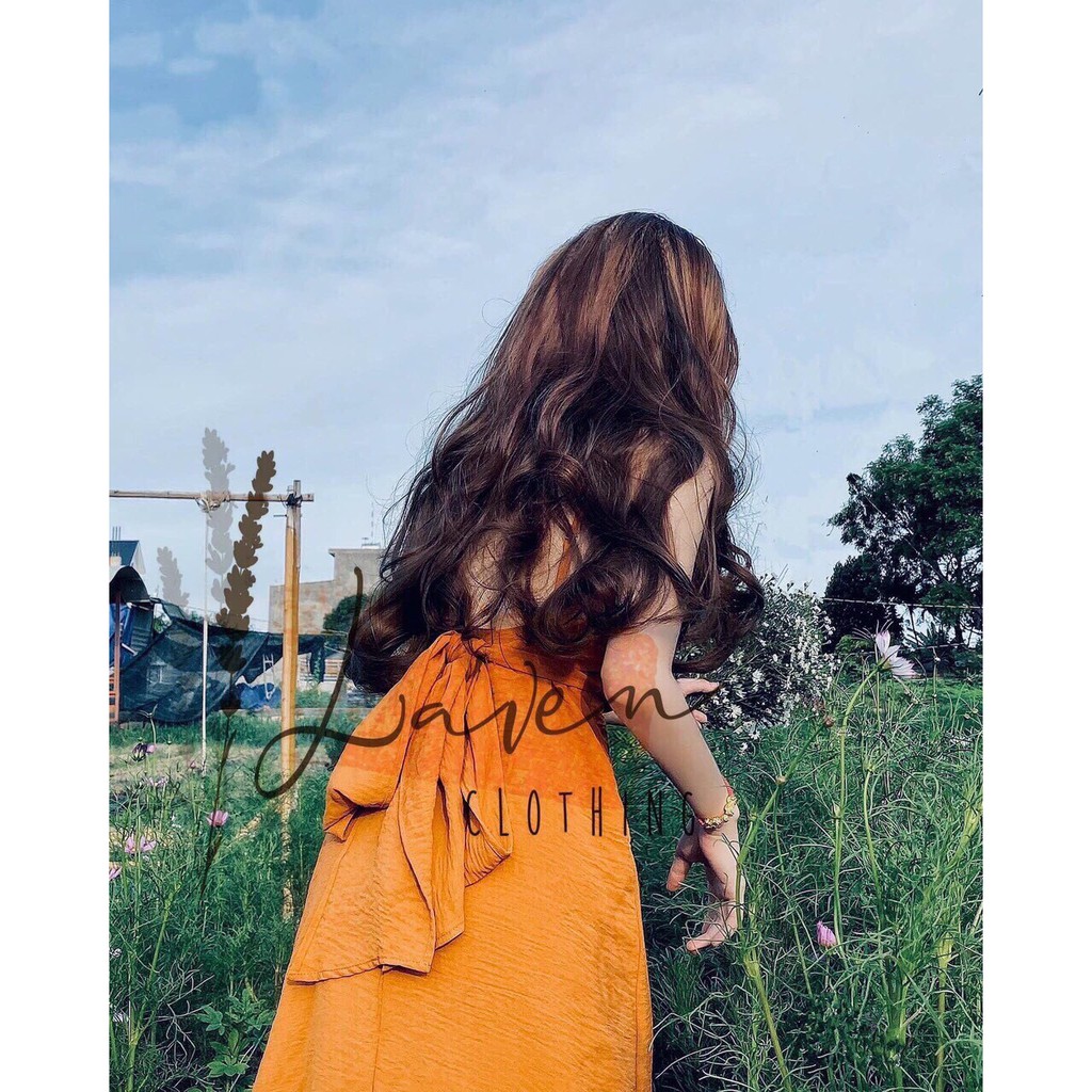 ĐẦM NỮ MAXI CỘT NƠ LƯNG 2 DÂY TÔN DÁNG SIÊU ĐẸP THỜI TRANG THIẾT KẾ VESTA TD80
