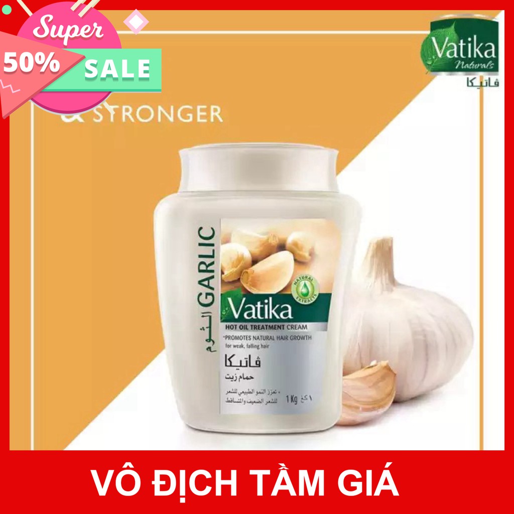 Kem ủ tóc Vatika chiết xuất tỏi kích thích mọc tóc - Vatika Garlic Hot Oil Treatment Cream