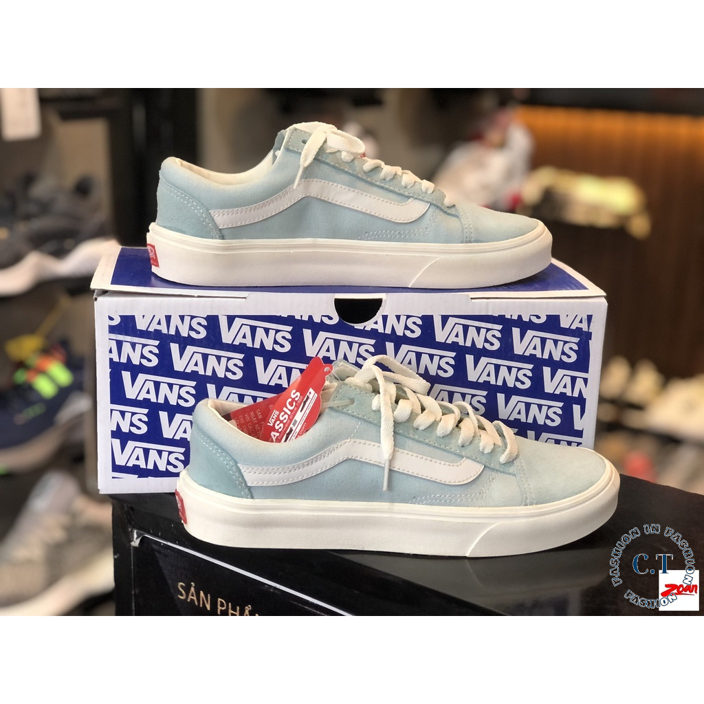 Giày Vans vault Old Skool Xanh Dương Bản Chuẩn 1:1Trung