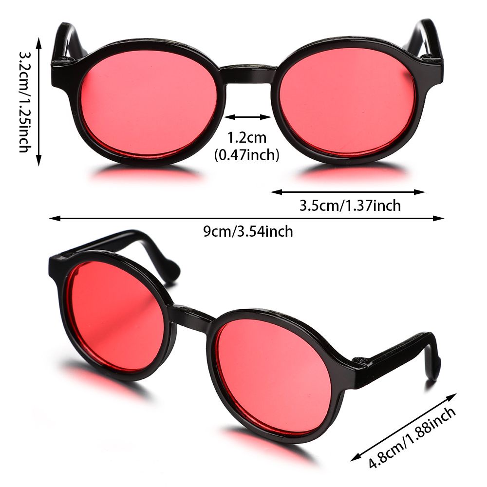 Mắt kính gọng tròn nhiều màu tùy chọn thời trang cho búp bê nhồi bông Blythe