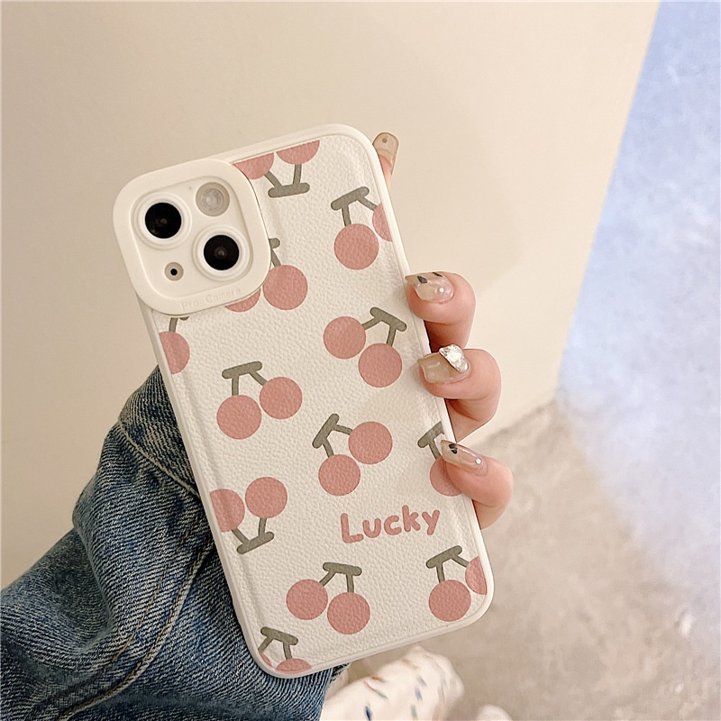 Ốp lưng iphone Ốp Điện Thoại Họa Tiết Trái Vải Cho Iphone7 / 8plus / x / xs / 11 / 14pro / 13 / pro / max / plus / Promax Dinuo case