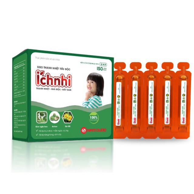 SIRO THANH NHIỆT ÍCH NHI, HỘP 4 VỈ X 5 ỐNG