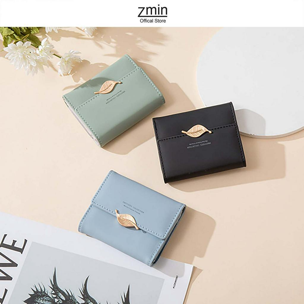 Ví bóp đựng tiền nữ mini cầm tay Zmin, chất liệu da PU cao cấp - V022