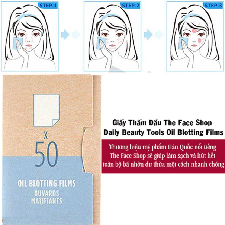 Giấy Thấm Dầu Daily Beauty Tools Oil Blotting Films (50 tờ)