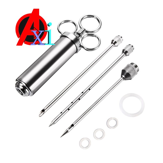 Meat Turkey Injector Stainless Steel 304 Injector Stainless Marinade Syringe