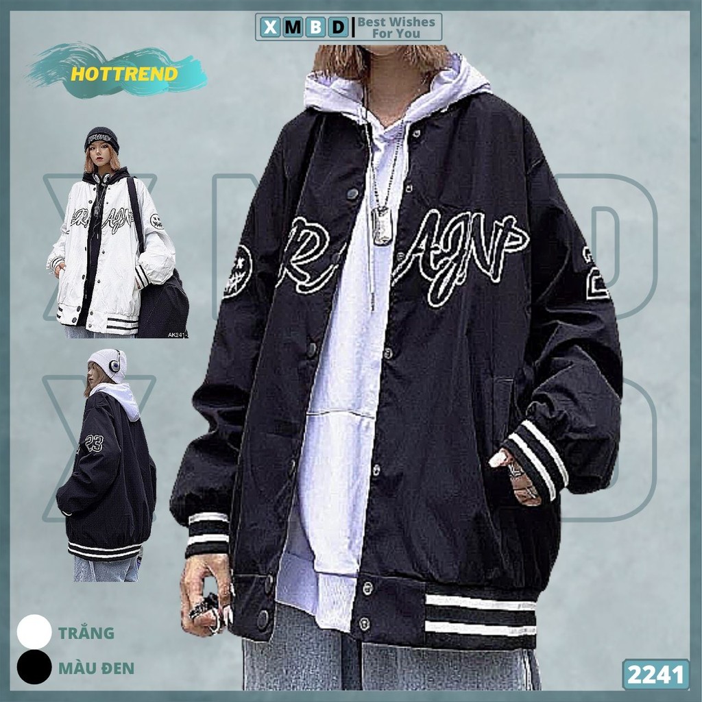 Áo Khoác Dù Nam Nữ Bomber Jackets Dù Gió 2 Lớp Form Rộng Unisex ARAGAFNP 23 - AK2241