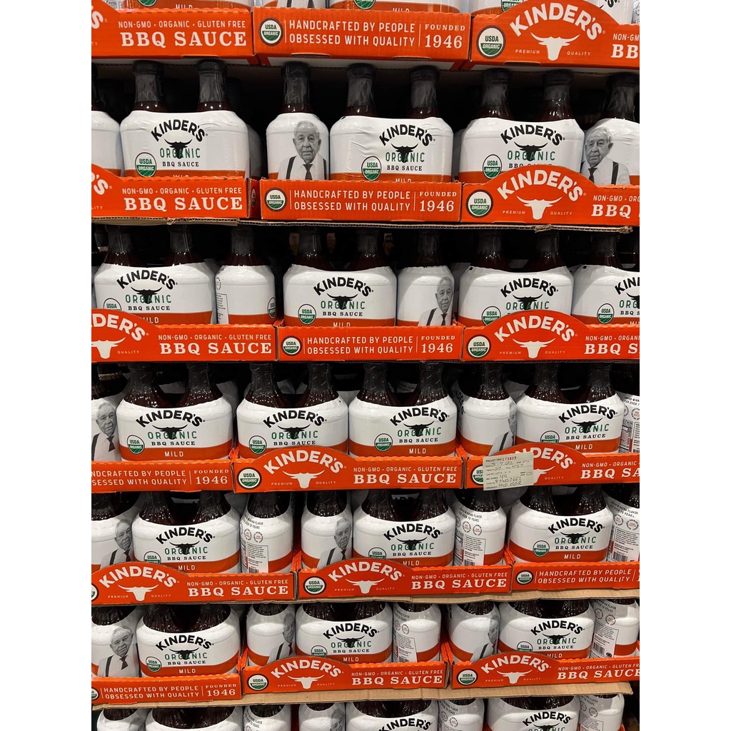 Nước sốt ướp hữu cơ date 2024 Kinder's Organic BBQ Sauce Mild - EDS Hàng Mỹ