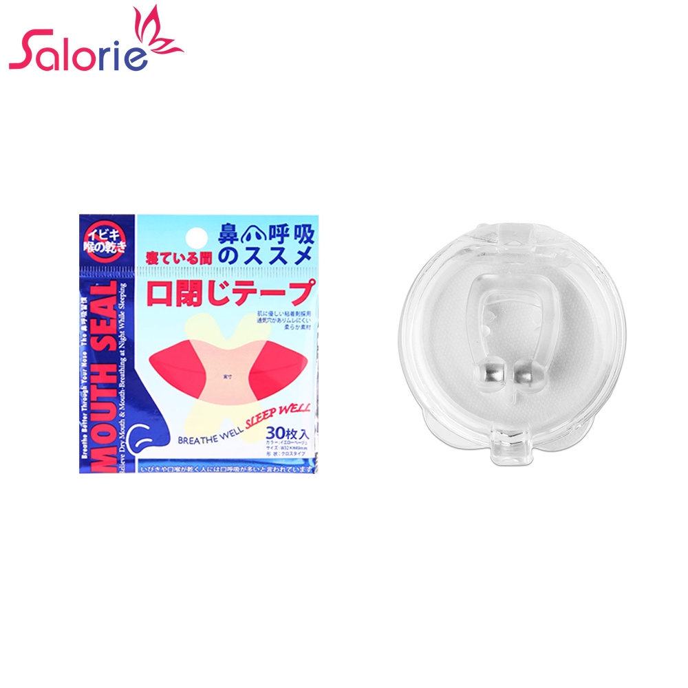Bộ 36 món Salorie gồm kẹp mũi và miếng dán chống ngáy từ tính bằng silicone tiện lợi