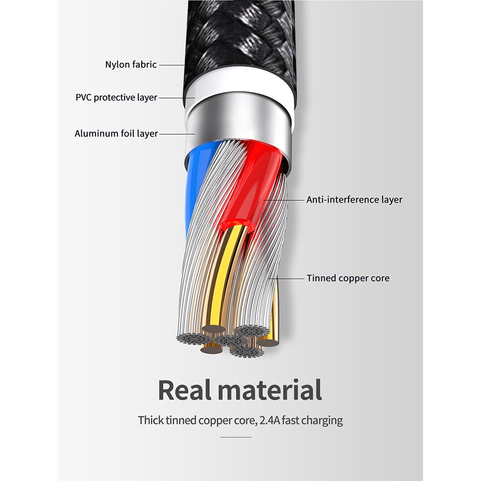 Dây cáp sạc nhanh MCDODO CA-460 USB 3A Lightning ngắt kết nối tự động thích hợp cho iPhone 14 Pro Max 13 12 11 XR 8 7 6S
