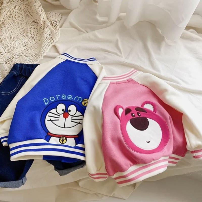 Áo Khoác Bóng Chày Dáng Rộng Màu Sắc Thời Trang Thu Đông Phong Cách Hàn Quốc Cho Bé