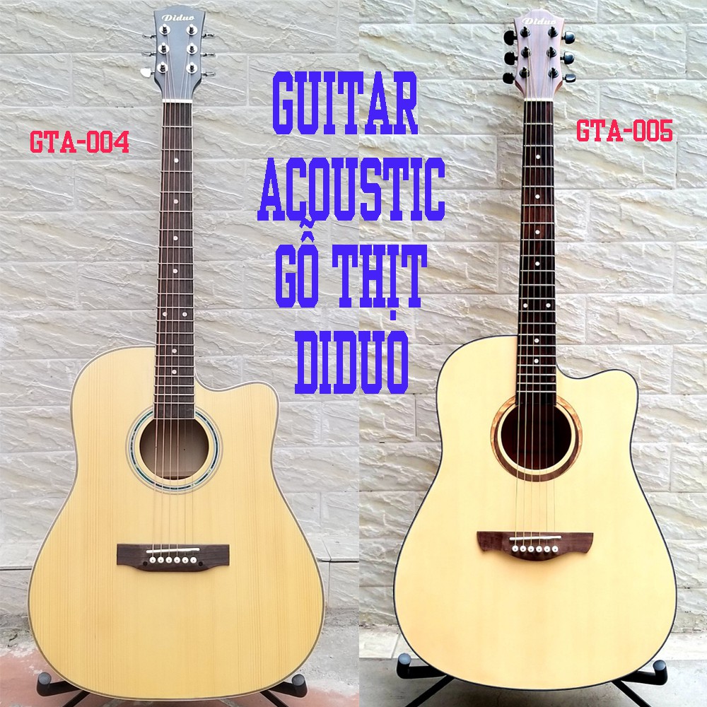 [ Thanh lý Ghi-ta ] Đàn Guitar Acoustic Diduo gỗ thịt ( Solid ) - Kèm bao và pick gảy