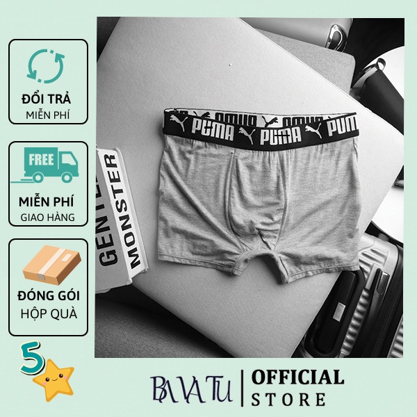 Quần lót nam cao cấp quần xịp boxer sịp đùi nam thun lạnh cotton thông hơi kháng khuẩn có gói hộp làm quà tặng.