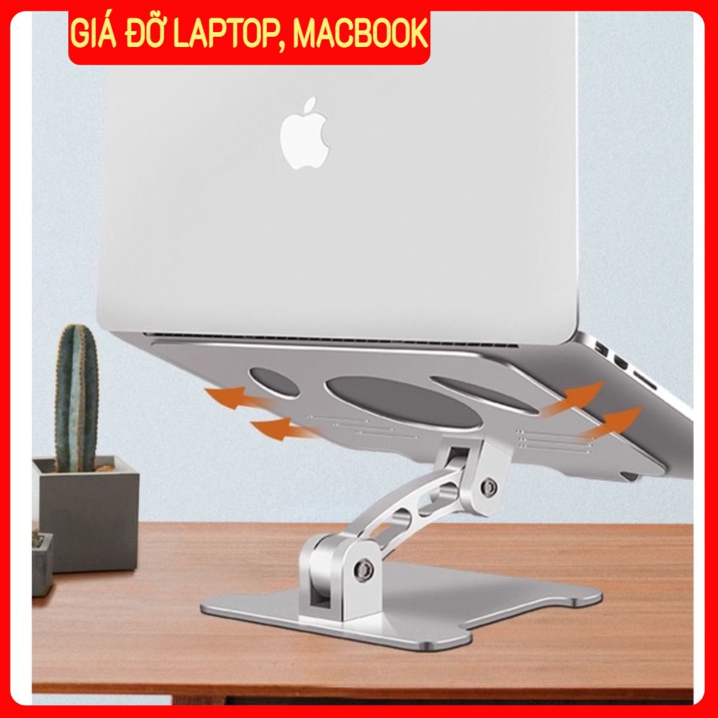 Giá đỡ laptop nhôm cao cấp MT99 cho iPad, Laptop, Macbook điều chỉnh độ cao, gấp gọn, size lớn.