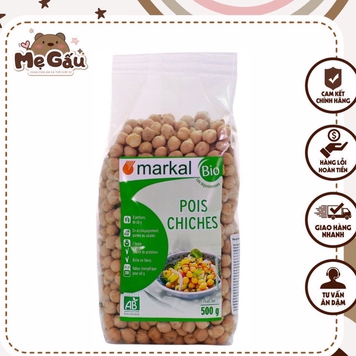Đậu gà hữu cơ Markal 500g - cho bé từ 8m+