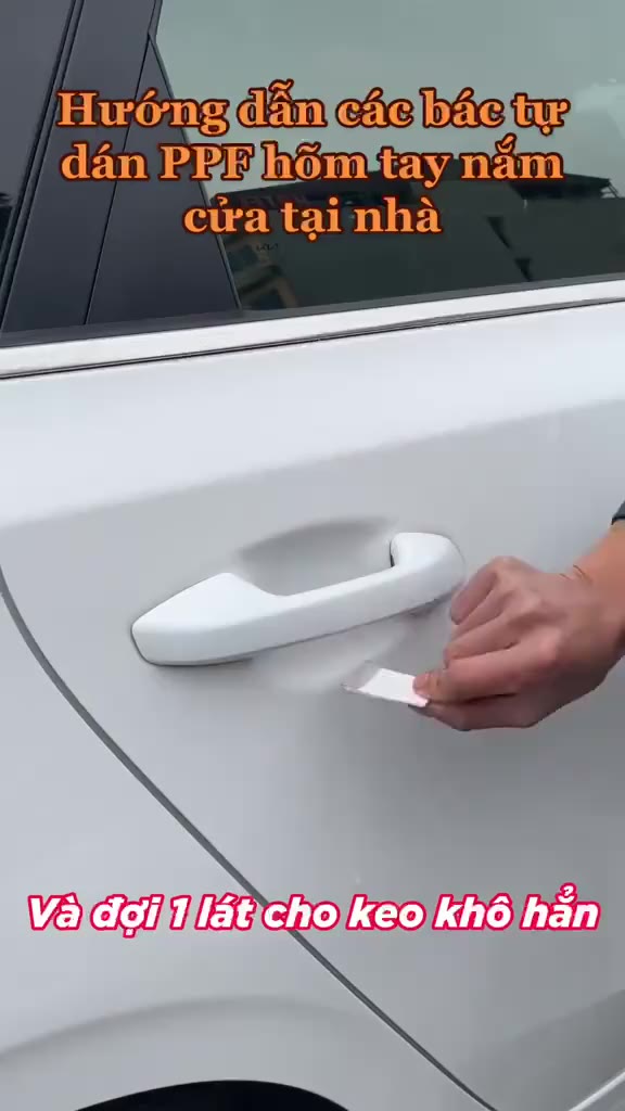 Bộ 4 miếng PPF dán tay nắm, hõm cửa ô tô