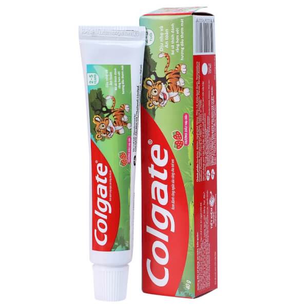 Kem đánh răng cho bé từ 2 - 5 tuổi Colgate Tiger hương dâu 40g