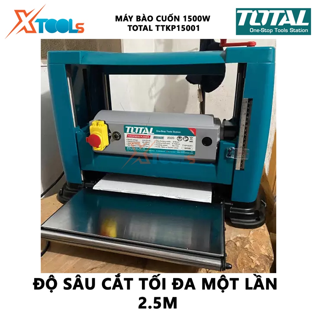 Máy bào cuốn TOTAL TTKP15001 | máy bào gỗ công suất 1500W chiều dài cắt tối thiểu 127mm chiều rộng cắt tối đa 318mm