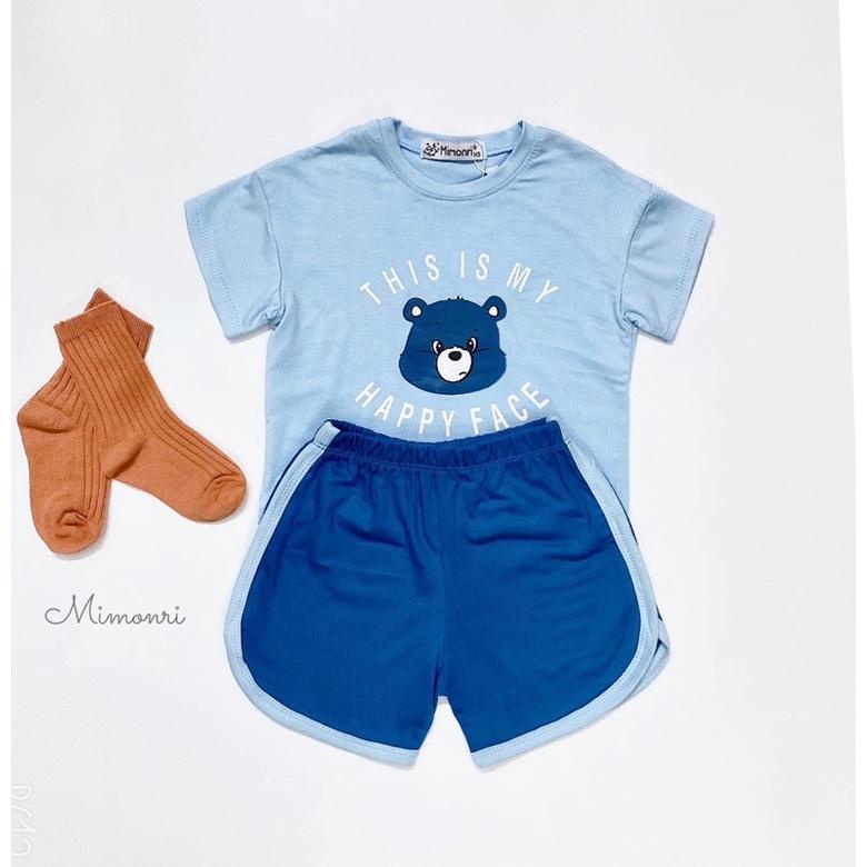 BỘ CỘC TAY THUN LẠNH HOẠ TIẾT HÌNH GẤU SIÊU CUTE CHO BÉ