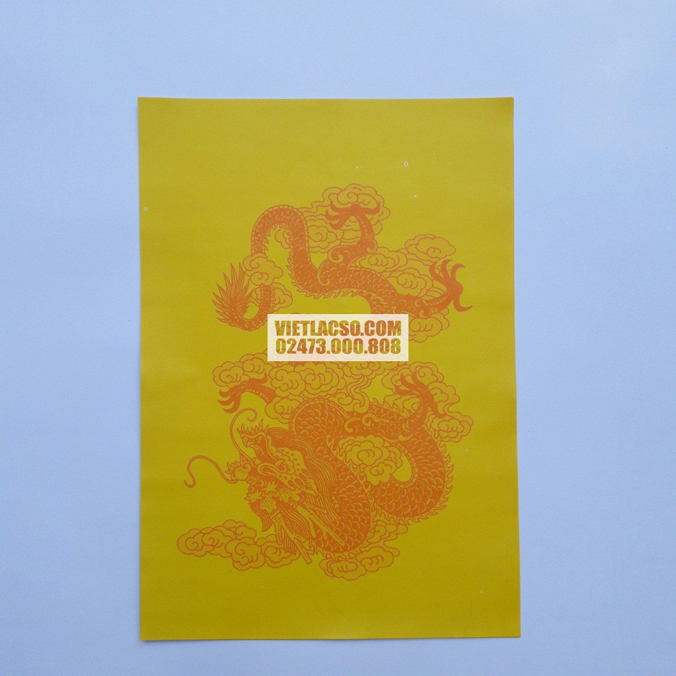 Giấy In Sớ Việt Lạc rồng RCD a4 1000D60 nền vàng