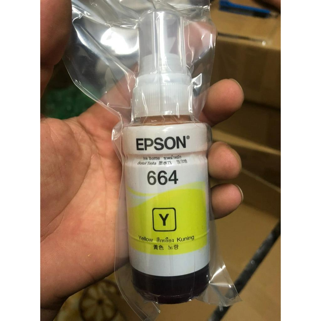 Bộ mực in 4 màu mã 664 dùng cho máy in Epson L310,L300,L360,L365,L110,L120,L130,L220,L1300 v.v.bóc máy