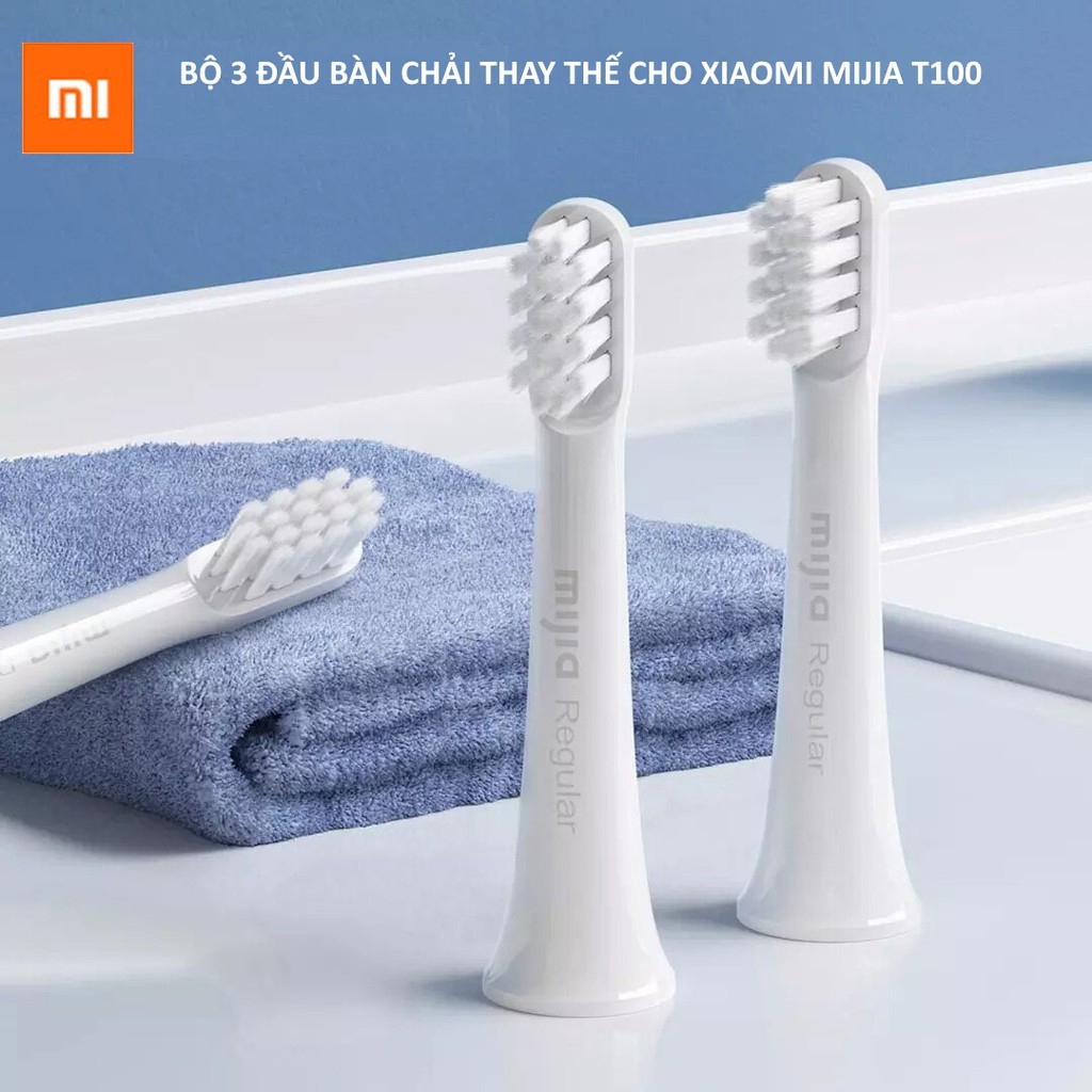 Đầu bàn chải Xiaomi T100 lẻ 1 chiếc- Đầu bàn chải thay thế cho Xiaomi T100 bộ 3 chiếc Mijia Regular