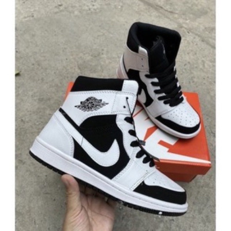 Giày JORDAN 1 cao cổ trắng đen , giày sneaker JODAN JD1 high panda Xám khói , giày thể thao hot hit full box | BigBuy360 - bigbuy360.vn