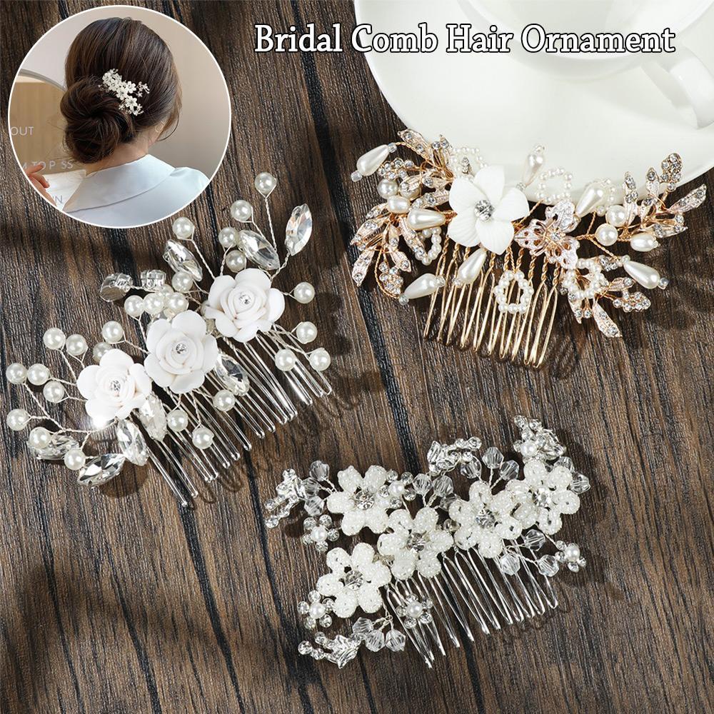 Lược Cài Tóc Đính Đá Xinh Xắn Cho Cô Dâu