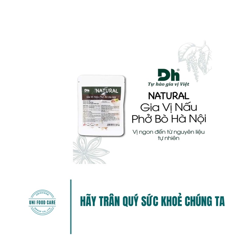 Gói NATURAL Gia Vị Nấu Phở Bò Hà Nội - Thương hiệu DH Foods