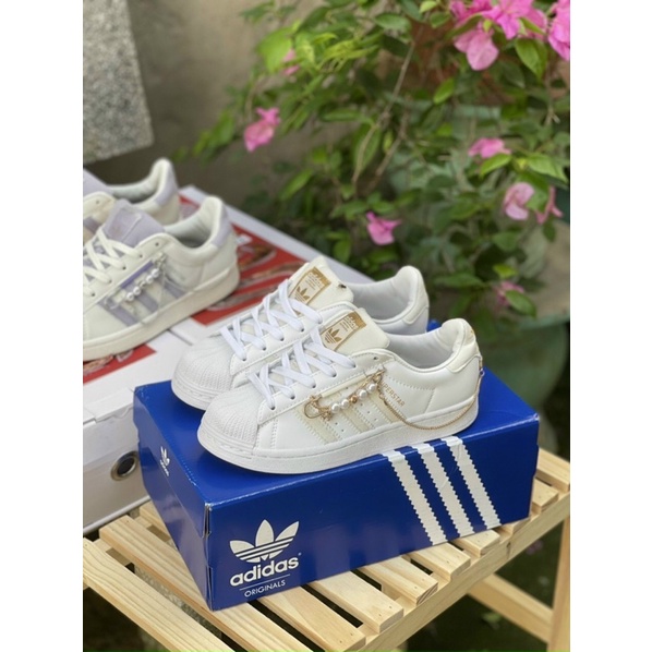 GIÀY ADI.DAS SUPER PEARL WHITE GOD CHAMP VÀNG LAI AU