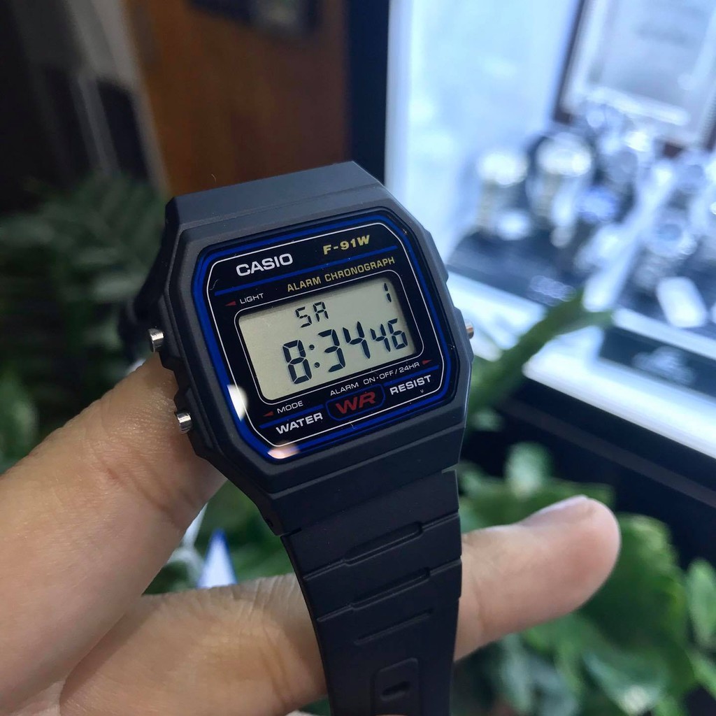 Đồng Hồ Nam Dây Nhựa Casio STANDARD F-91W-1DG