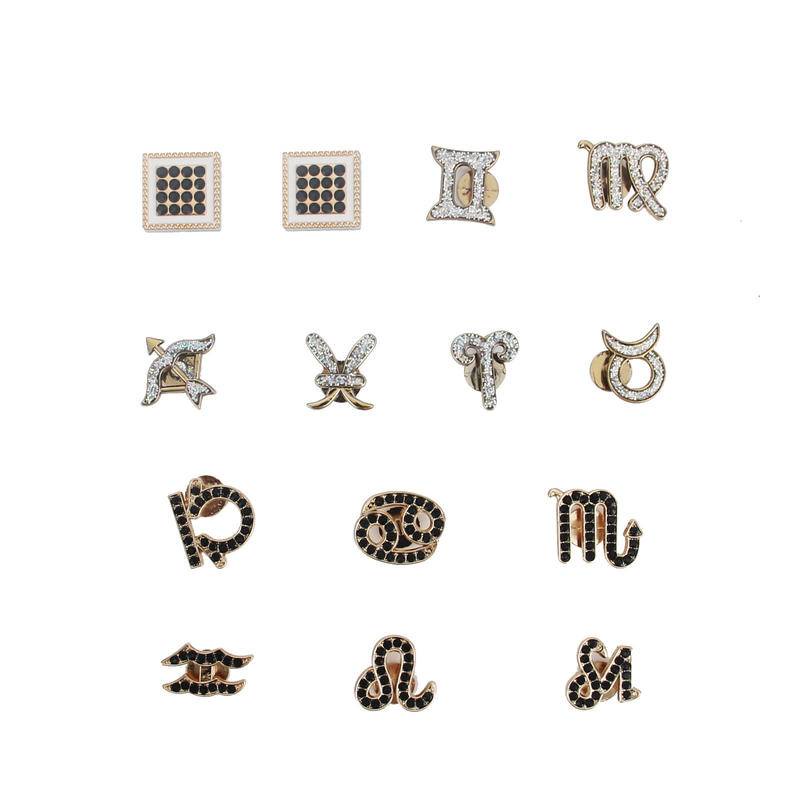 Bộ 12 / 14 Phụ Kiện Tự Làm Xăng đan Bằng Hợp Kim Đính Đá Croc Charms Jibz